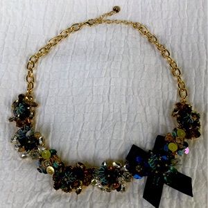 Talbots Blue Ribbon Statement Necklace